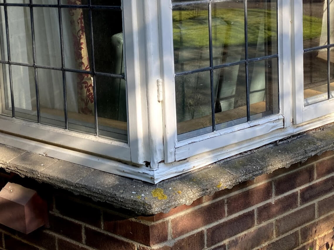 rotten bay window frame