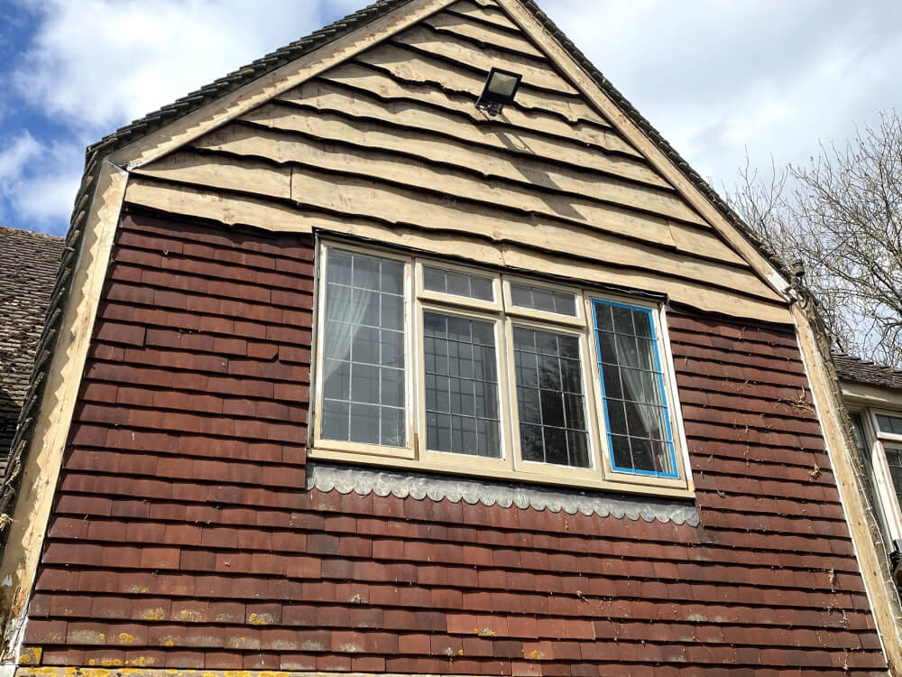 sanded timber cladding