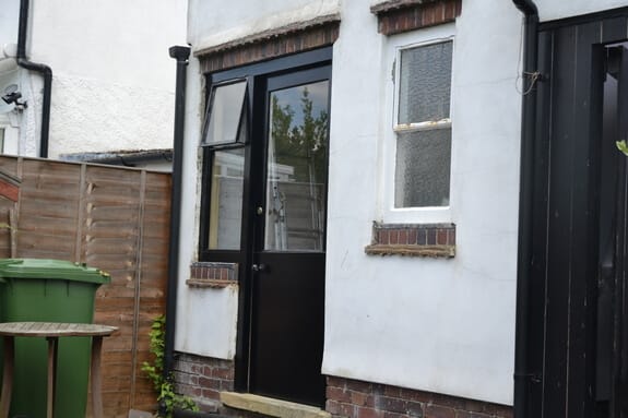 back timber door