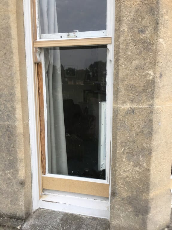 Renovation of old wooden windows in a Victorian house