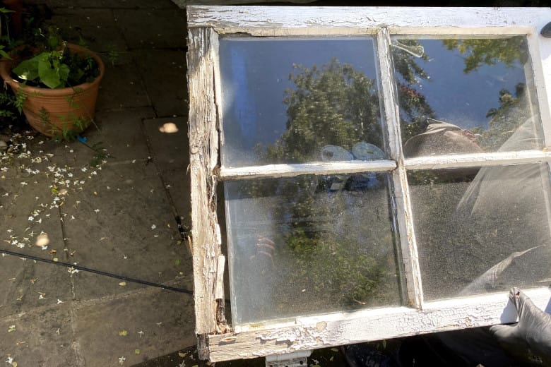 Window bottom rail repair. | before