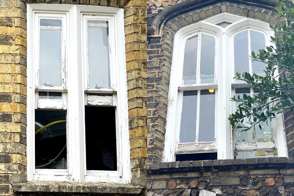 window before refurbishment in care home 1