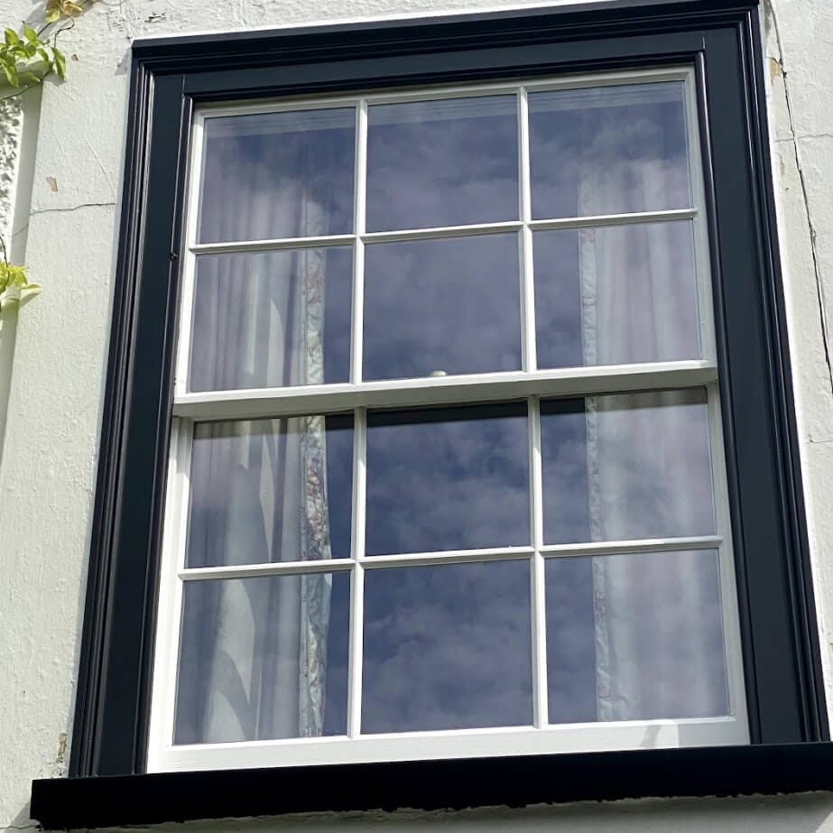 After: A sash window fully restored