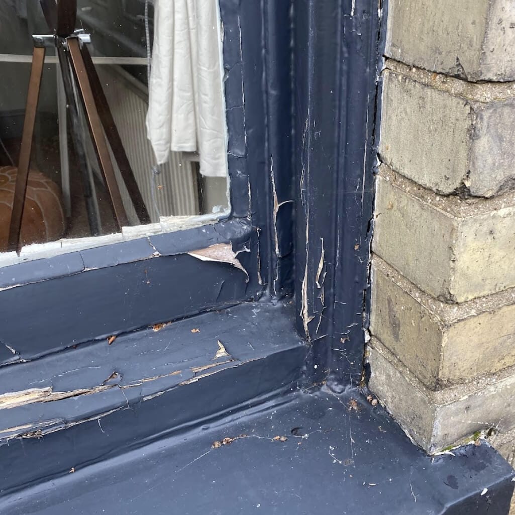Flaking paint