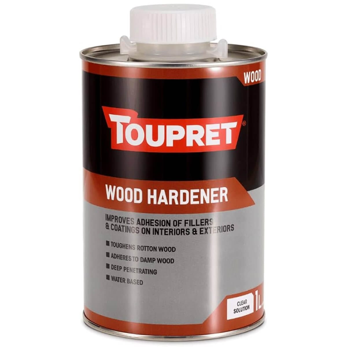 A tin of Toupret Wood Hardener
